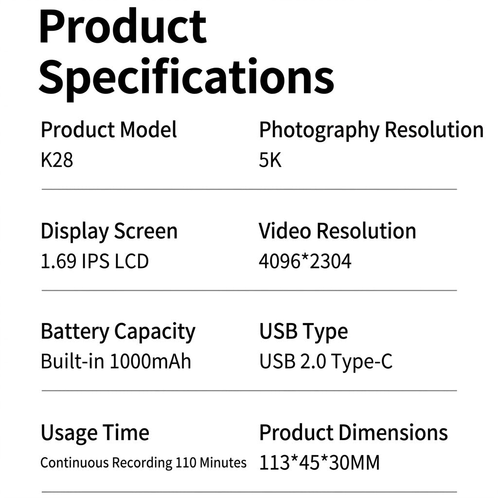 K28 - 5K wifi